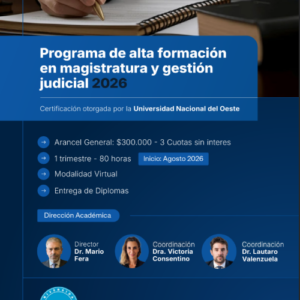 Programa de Alta Formación en Magistratura y Gestión Judicial