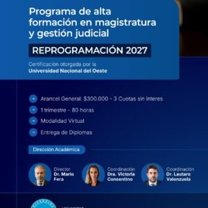 Programa de Alta Formación en Magistratura y Gestión Judicial